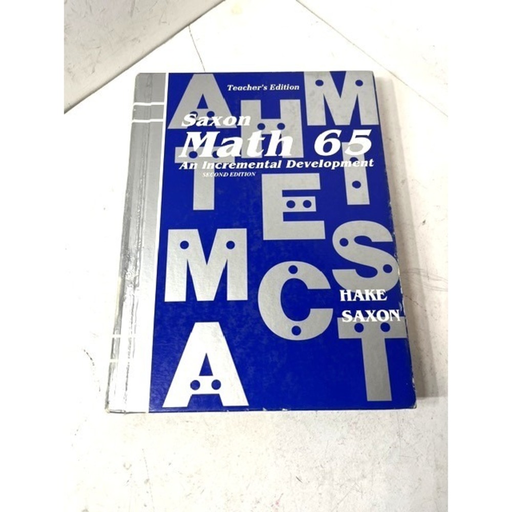 Saxon Math 6/5 Teacher's Edition Homeschool Textbook 2nd Edition Hardcover